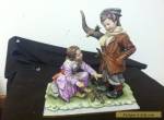 Antique Porcelain Capodimonte Italian Figurine Girl & Boy High Quality  for Sale