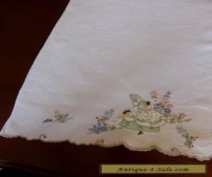 Item VINTAGE CRINOLINE LADY HAND TOWEL,GARDEN ,SOUTHERN BELLE,LOVELY EMBROIDERY for Sale