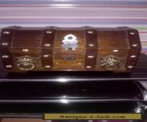 Item vintage wooden pirate lionhead trinket or jewellery  box for Sale