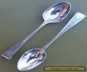 Item Good Set 6 Antique Victorian Sterling silver engraved coffee spoons, 51 grams, for Sale