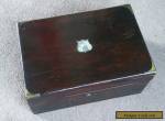 Antique Writing Slope Box for restoration, brass edges for Sale