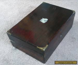 Item Antique Writing Slope Box for restoration, brass edges for Sale
