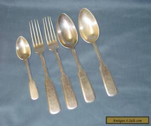 Item Antique Poland Norblin Warszawa Flatware Forks Spoons 5 pcs for Sale