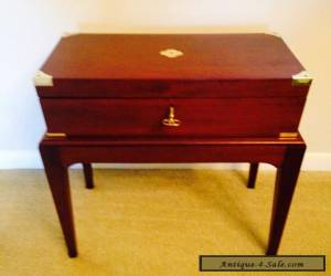 Item Antique/Vintage Portable Wooden Writing Desk with Key and Stand  for Sale