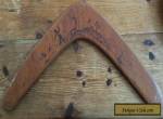 Vintage Aboriginal Souvenir Pokerwork Boomerang for Sale
