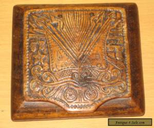 Item Vintage Hinged Hand Carved  wooden trinket box for Sale