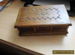 VINTAGE TALLENT OF OLD BOND STREET LONDON CARVED OAK STYLE MUSICAL BOX 8" X 4" for Sale