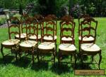 Set of Ten French Country Dining Chairs for Sale