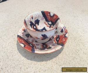 Item Cup and saucer. Welsh by Gaudy. C 1850 for Sale