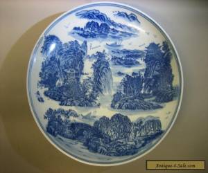 Item Huge Chinese antique year of Ming Wanli blue and white porcelain bowl / plate for Sale
