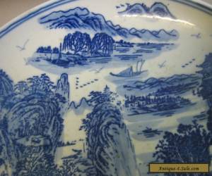 Item Huge Chinese antique year of Ming Wanli blue and white porcelain bowl / plate for Sale