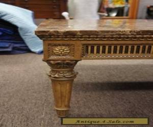 Item Vintage French Louis XV Style Marble Top Coffee Table Cocktail Designer 42"  for Sale