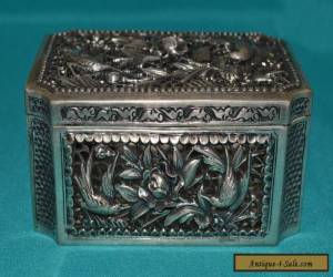 Item RARE ANTIQUE CHINESE SOLID SILVER BOX FANTASTIC CONDITION BEAUTIFUL for Sale