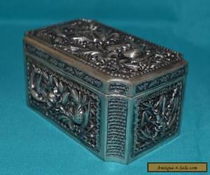 Item RARE ANTIQUE CHINESE SOLID SILVER BOX FANTASTIC CONDITION BEAUTIFUL for Sale