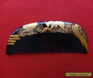 Item Excellent Vintage Japanese Lacquerware Hair Comb MAKIE (8) for Sale