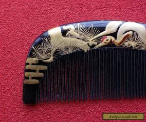 Item Excellent Vintage Japanese Lacquerware Hair Comb MAKIE (8) for Sale