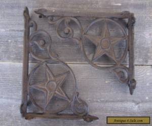 Item 6 Cast Iron Antique Style Star Brackets, Garden Braces Shelf Bracket RUSTIC for Sale