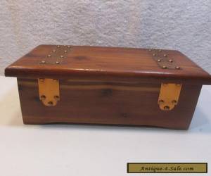 Item Vintage Cedar Box with Brass Metal Hinges for Sale