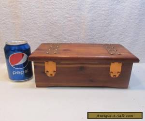 Item Vintage Cedar Box with Brass Metal Hinges for Sale