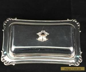 Item VINTAGE FANCY SILVERPLATE GLASS INSERT BUTTER DISH VGC for Sale