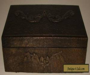 Item Antique Vintage Embossed Wooden Wood Dresser Vanity Trinket Box LotA for Sale