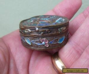 Item An Antique Chinese Enamel Pill Box 19th Century for Sale