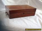 Handsome Victorian Mahogany Jewellery/Sewing Box With Fitted Tray for Sale