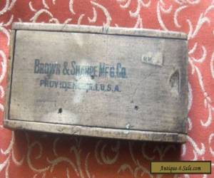 Item Antique/ Vintage Advertising Wooden Pencil Box.Brown & Sharpe MFG Co, for Sale