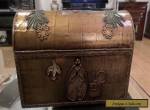 Old Vintage Storage Wood box container hand painted for Sale