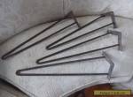 4 vtg Atomic Mid Century Modern Original 19" Iron Hairpin Table Legs 1950's for Sale