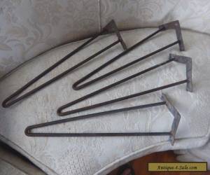 Item 4 vtg Atomic Mid Century Modern Original 19" Iron Hairpin Table Legs 1950's for Sale