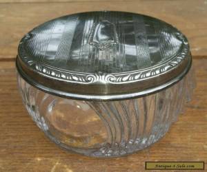 Item ANTIQUE STERLING SILVER DRESSER JAR S&B for Sale