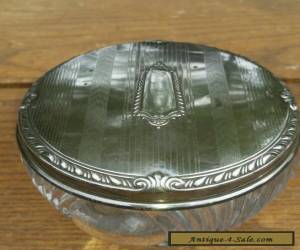 Item ANTIQUE STERLING SILVER DRESSER JAR S&B for Sale