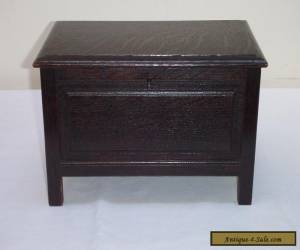 Item Antique Lockable Oak Wooden Box with 4 Legs for Sale