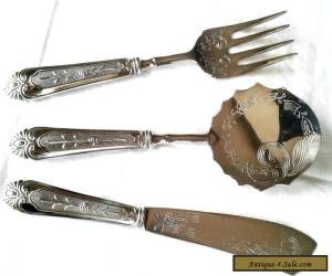 Item Vintage Silver 800 3Piece Serving Set-Marked 800 DEP. A.B.Italy-Weight 300gr-Ex. for Sale