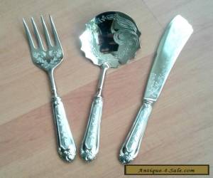 Item Vintage Silver 800 3Piece Serving Set-Marked 800 DEP. A.B.Italy-Weight 300gr-Ex. for Sale