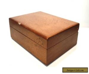 Item VINTAGE SMALL PLAIN WOODEN CIGARETTE CIGAR CARD BOX SPLINE JOINED CORNERS for Sale