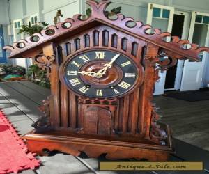 Item Rare Antique Black Forest Trumpeter Clock for Sale