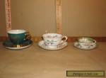 3 Vintage Teacups & Saucers Tuscan for Sale