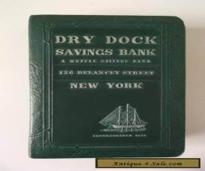 Item VINTAGE BRASS MONEY BOX / BANK "DRY DOCK SAVINGS BANK NEW YORK"IN SHAPE OF BOOK for Sale
