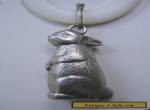 Antique / Vintage Silver Bunny Rabbit Rattle / Teething Ring for Sale