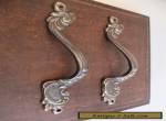 VINTAGE ANTIQUE STYLE SOLID BRASS PAIR OF DOOR HANDLES PULLS for Sale