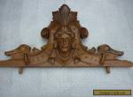 antique french carved wood pediment. walnut for Sale