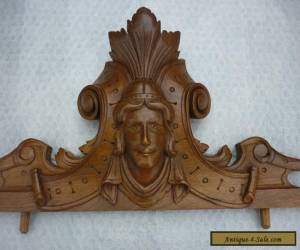 Item antique french carved wood pediment. walnut for Sale
