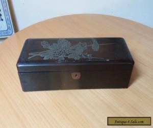 Item VINTAGE WOODEN BOX-HINGED LID WITH BIRD/FLORAL PATTERN-LENGTH 30.4cm for Sale
