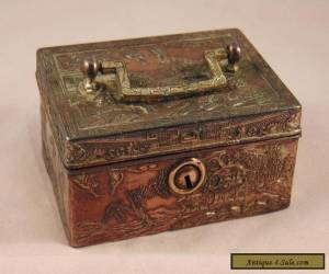 Item Small Japanese Antique Silver Plate on Copper Trinket Box for Sale