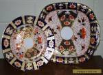Antique DAVENPORT imari cake plate and large side plate for Sale