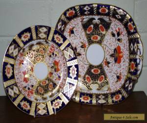 Item Antique DAVENPORT imari cake plate and large side plate for Sale