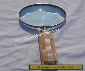 Item Antique Brass Magnifying Glass Nickel Finish & Floor Finish Magnifying Glass for Sale