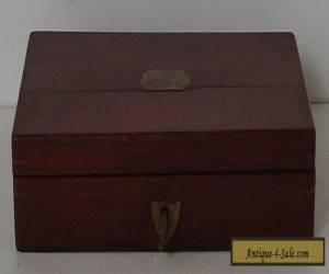 Item MAHOGANY BOX WITH KEY for Sale